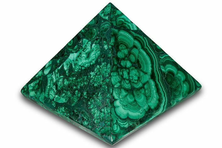Polished Malachite Pyramid - DR Congo #321174